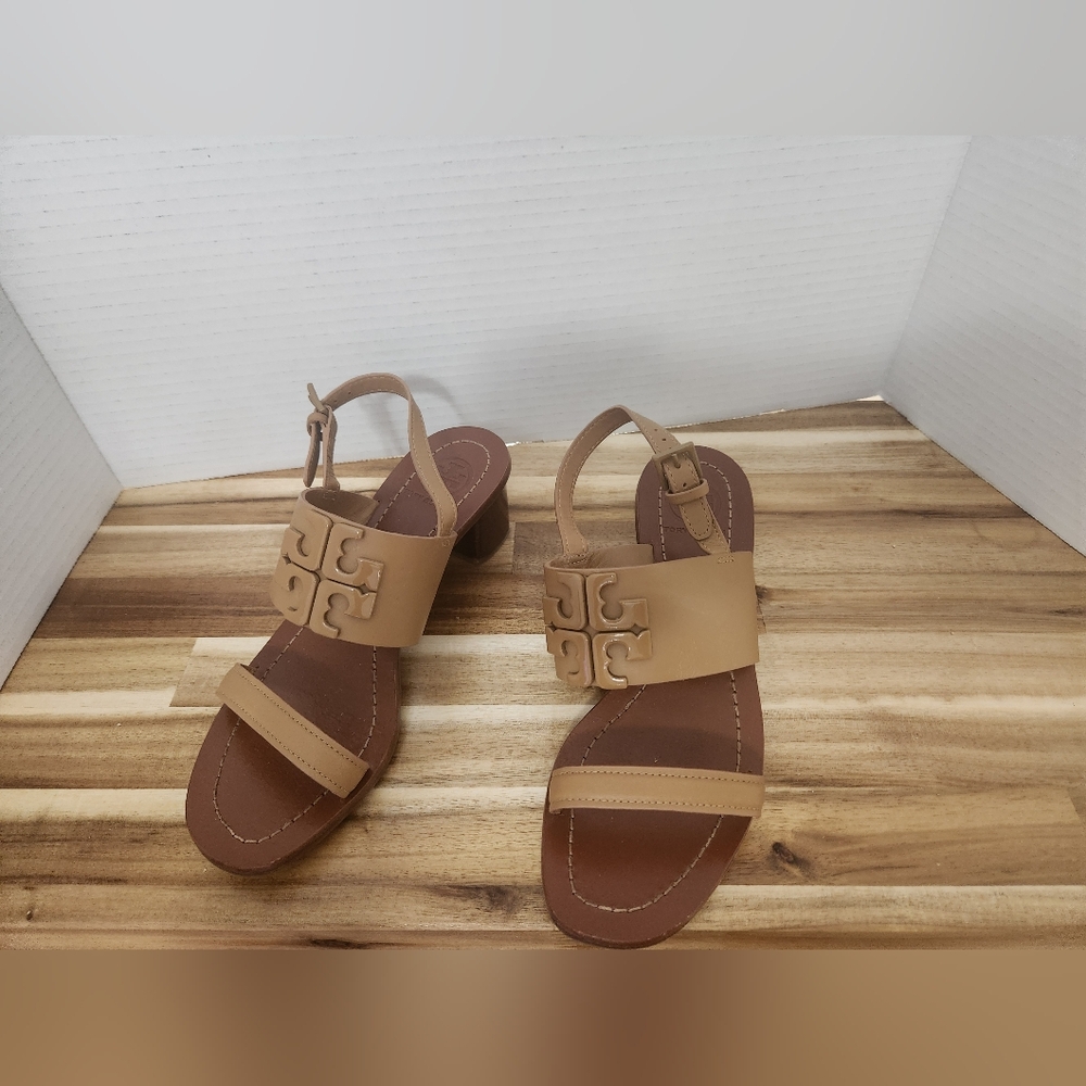 Tory Burch Tan and Brown Heels